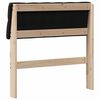 vidaXL Upholstered Headboard Black 80 cm Solid Pine Wood