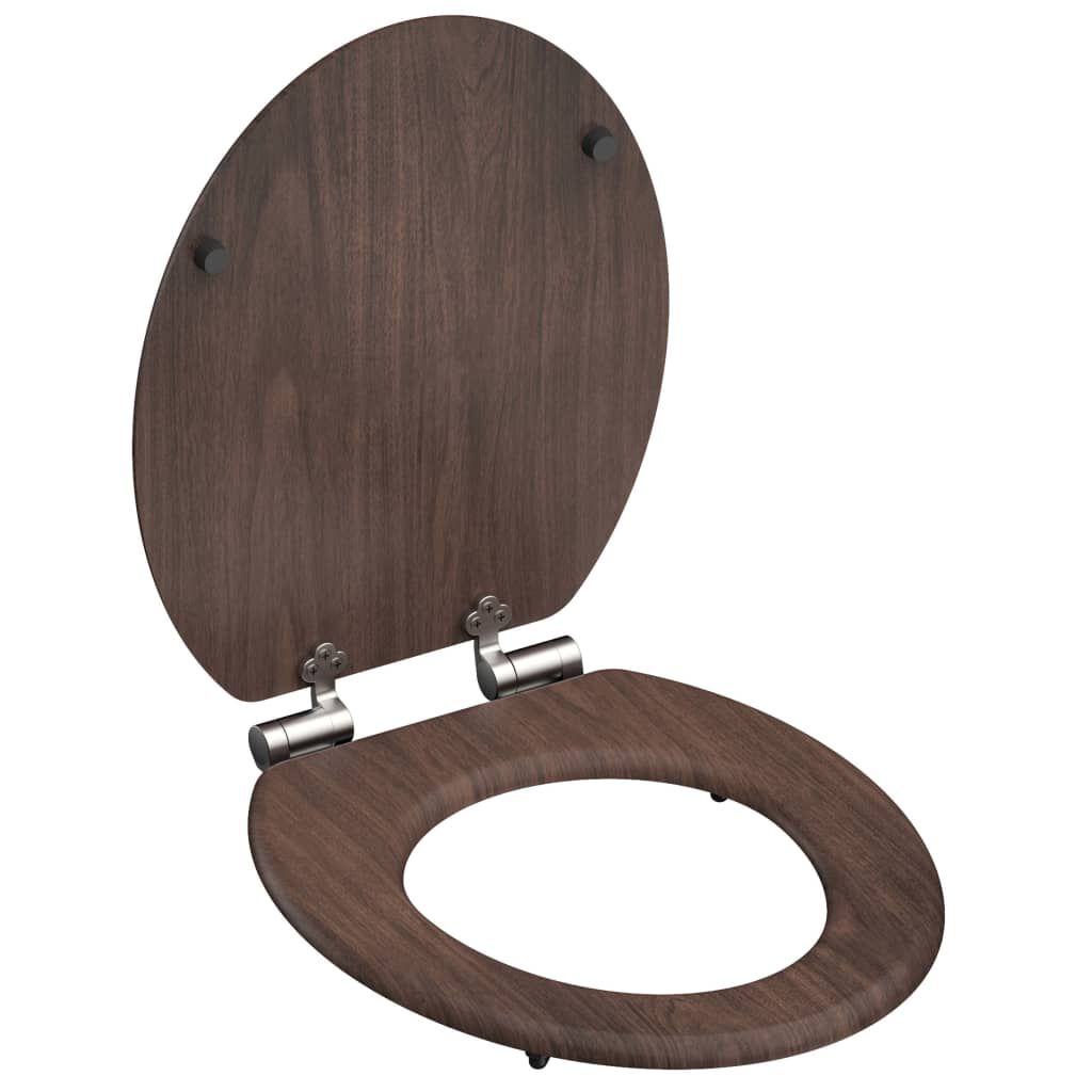 Dark wood soft close toilet seat sale