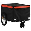 vidaXL Bike Trailer Black and Orange 30 kg Iron