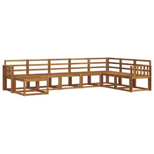 vidaXL Outdoor Sofa Set 8 pcs Natural Solid Acacia Wood