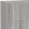 vidaXL 4 Piece TV Wall Units with LED Grey Sonoma Engineered Wood