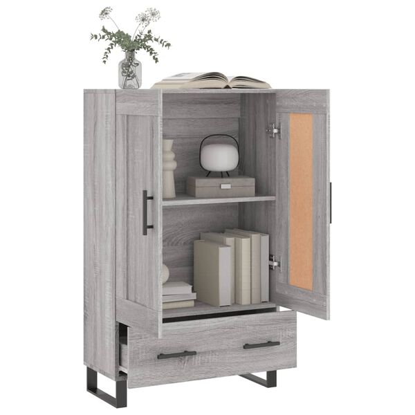 vidaXL Highboard Grey Sonoma 69.5x31x115 cm Engineered Wood