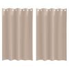 vidaXL Blackout Curtains with Rings 2 pcs Taupe 175 x 140 cm Polyester