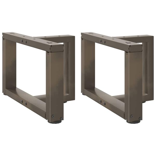 vidaXL Coffee Table Legs T-Shaped&nbsp;2 pcs Black 40x25x(30-31) cm Steel