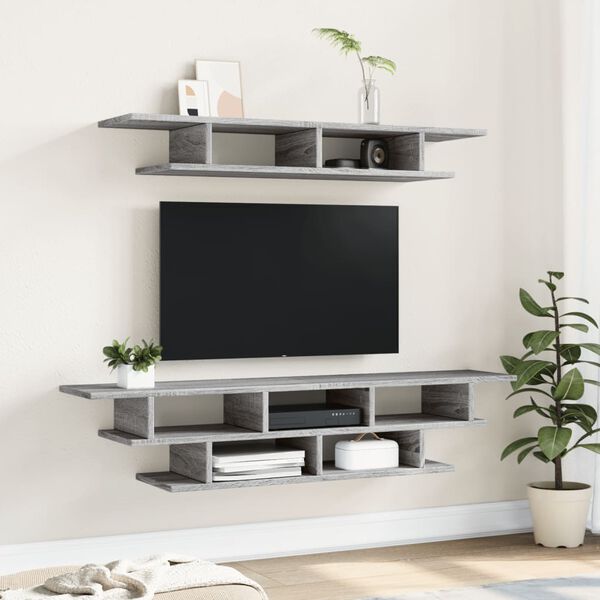 vidaXL TV Wall Units Grey Sonoma Engineered Wood