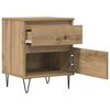 vidaXL Bedside Cabinet Artisan Oak 40x35x50 cm Engineered Wood