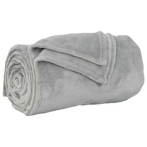 vidaXL Throw Blanket Grey 130 x 150 cm Fleece