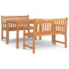 vidaXL 3 Piece Garden Dining Set Solid Wood Teak