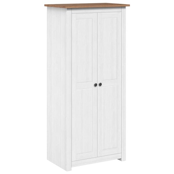 vidaXL Wardrobe White 80x50x171.5 cm Solid Pine Panama Range