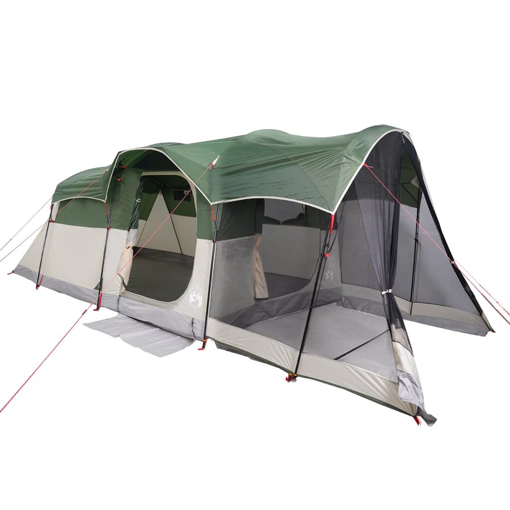 vidaXL Family Tent Tunnel 8 Person Green Waterproof