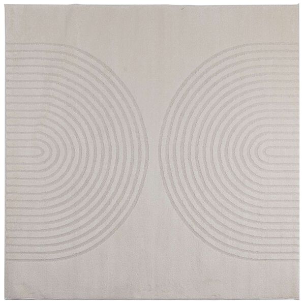vidaXL Area Rugs Square HUARTE Cream 200 x 200 cm Polyester