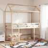 vidaXL Loft Bed with Ladder and Roof without Mattress 90x190 cm Single