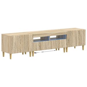 vidaXL 3 Piece LED TV Cabinet DELFT Sonoma Oak Engineered Wood