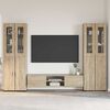 vidaXL TV Cabinet Set with Drawer with Door Sonoma Oak Engineered Wood