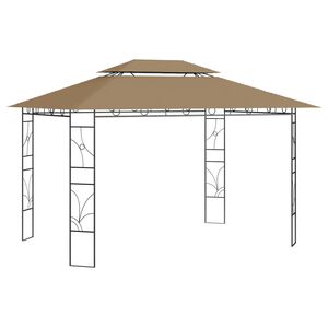 vidaXL Gazebo | Taupe | Steel, fabric (100% polyester) with PA coating
