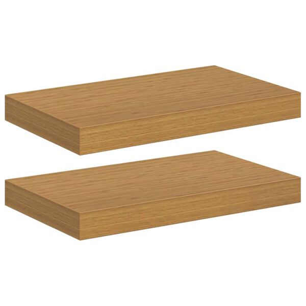 vidaXL Wall Shelf 2 pcs Beige 40 x 23.5 x 4 cm Engineered Wood