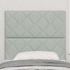 vidaXL Headboard Height Adjustable Light grey 100 cm Velvet