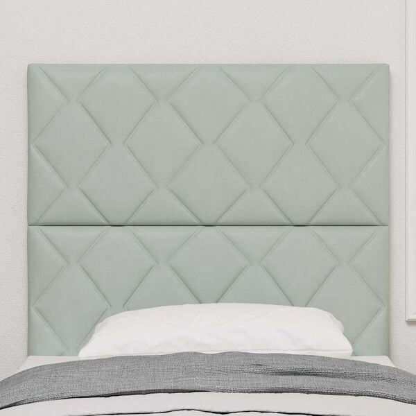 vidaXL Headboard Height Adjustable Light grey 100 cm Velvet