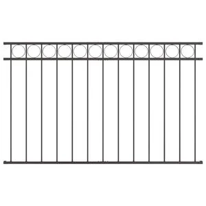 vidaXL Fence Element ASSEN Grey 170 x 100 cm Steel