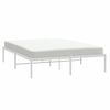 vidaXL Metal Bed Frame without Mattress White 140x200cm