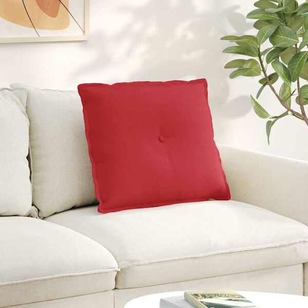 vidaXL Back Pillow Red 60 x 19 x 50 cm Fabric