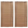 vidaXL Bamboo Roller Blinds 2 pcs 150 x 220 cm Brown