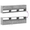 vidaXL TV Wall Cabinet with LED Concrete Grey 180x31x45 cm