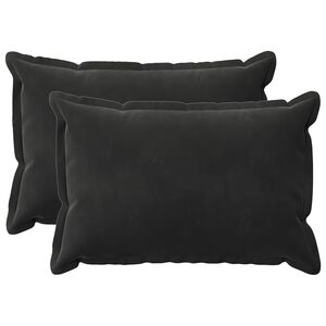 vidaXL Cushion with Pillow HOUTEN 2 pcs Black Velvet