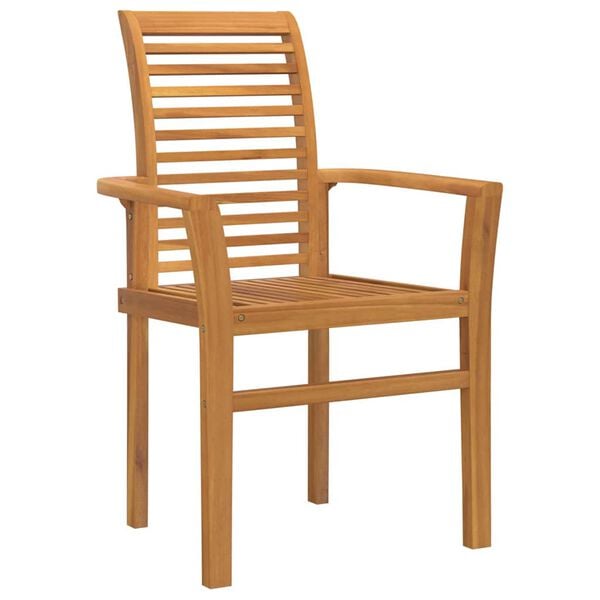 vidaXL Dining Chair 2 pcs Brown 62.5 x 54. x 95.5 cm Solid Teak Wood