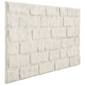 vidaXL Wall Panels 10 pcs 100 x 50 cm White EPS Foam