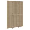 vidaXL Room Divider 3 Panels Beige Poly Rattan