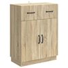 vidaXL Sideboard Sonoma Oak 66 x 34.5 x 87 cm Engineered Wood