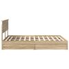 vidaXL Storage Bed with Drawer Sonoma Oak 135 x 190 cm Engineered Wood