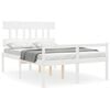 vidaXL Senior Bed without Mattress White Small Double Solid Wood