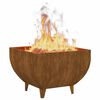 vidaXL Fire Pit 50x50x37 cm Corten Steel