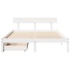 vidaXL Bed Frame without Mattress White 120x200 cm Solid Wood Pine