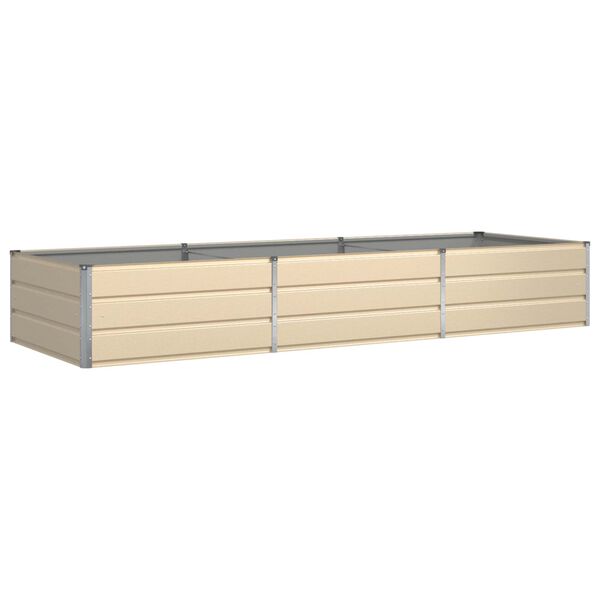 vidaXL Planter Ivory 290 x 100 x 45 cm Galvanised Steel