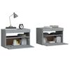 vidaXL Bedside Cabinets 2 pcs with LED Lights Grey Sonoma 60x35x40 cm
