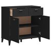 vidaXL Sideboard VIKEN Black 80x40x80 cm Engineered Wood