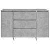 vidaXL Sideboard with 3 Drawers Concrete Grey 120x41x75 cm Engineered Wood