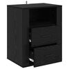 vidaXL Bedside Cabinet Black Oak 35 x 50 x 60 cm Engineered Wood