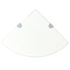 vidaXL Corner Shelf | Set of 2 | Clear | Tempered glass | 25x25 cm