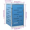 vidaXL Single Wheelie Bin Shed 69x77.5x112.5 cm Stainless Steel
