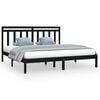 vidaXL Bed Frame without Mattress Black 180x200 cm Solid Wood