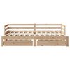 vidaXL Daybed with Drawers without Mattress 90x200 cm Solid Wood