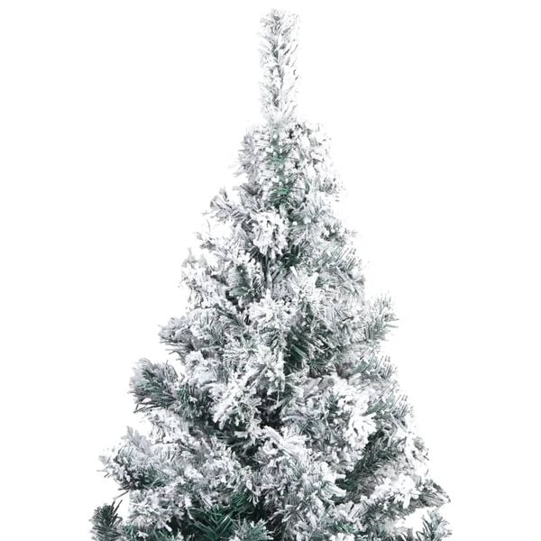 vidaXL Artificial Christmas Tree with Flocked Snow Green 300 cm PVC