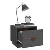 vidaXL Bedside Cabinets 2 pcs Grey 40x34x35 cm Solid Wood Pine