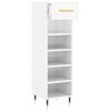 vidaXL Shoe Cabinet High Gloss White 30x35x105 cm Engineered Wood