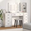 vidaXL Dressing Table 3 pcs White 40 x 41 x 135 cm Engineered wood
