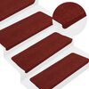 vidaXL Stair Mats Self-adhesive 30 pcs Red 65x24,5x3,5 cm